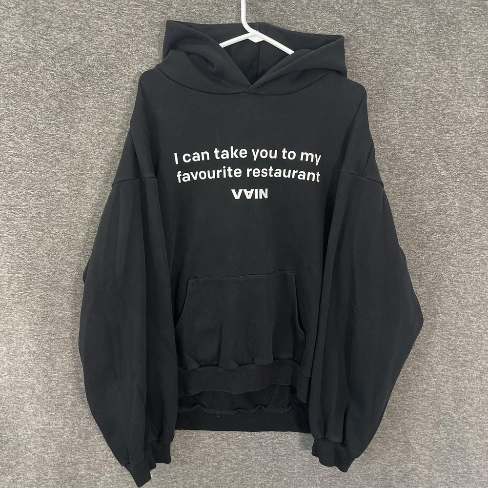 VAIN X McDonalds Hoodie XL Black Favourite Restaurant Graphic Fleece Sweatshirt